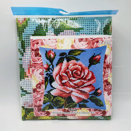 Cross Stitch Pillow Kit "Rose"