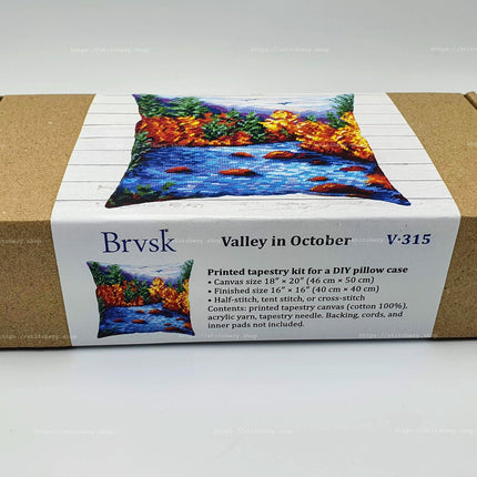 Needlepoint Pillow Kit "Valley in October"