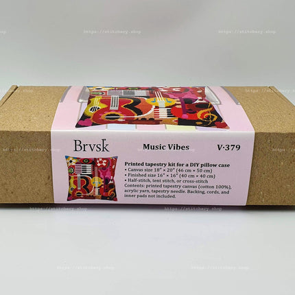 Needlepoint Pillow Kit "Music Vibes"