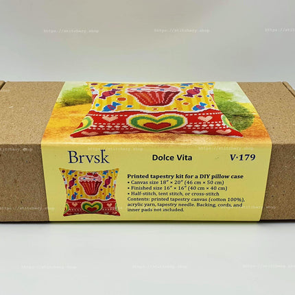 Needlepoint Pillow Kit "Dolce Vita"