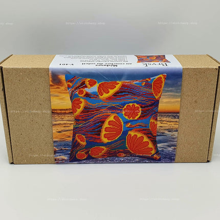 Needlepoint Pillow Kit "Jellyfish at Sunsetting"