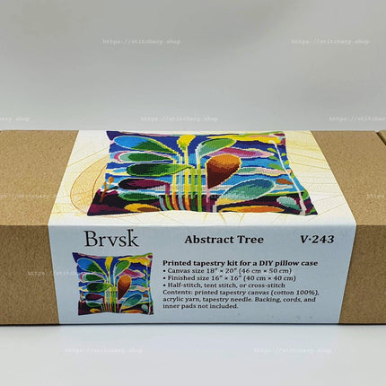 Needlepoint Pillow Kit "Abstract Tree"