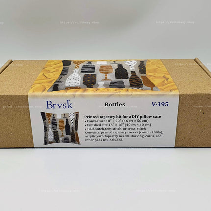 Needlepoint Pillow Kit "Bottles"