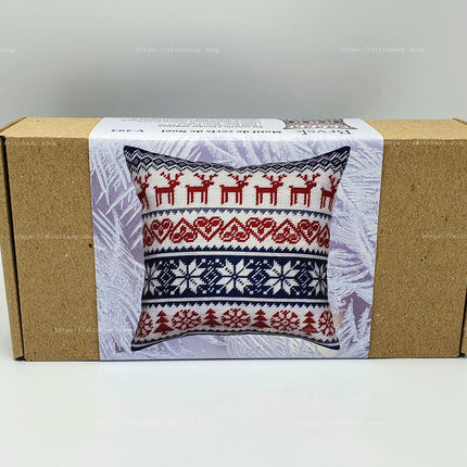 Needlepoint Pillow Kit "Christmas Deer Pattern"