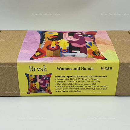 Needlepoint Pillow Kit "Women and Hands"