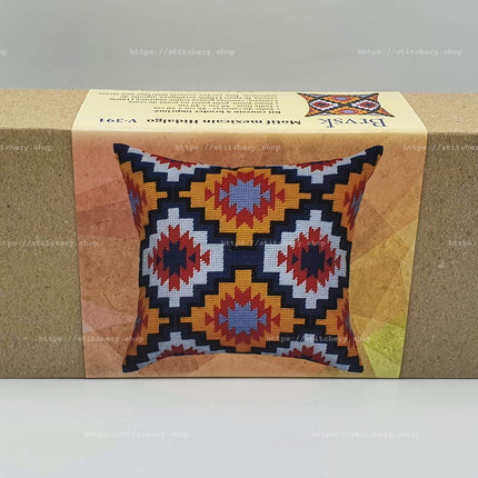 Needlepoint Pillow Kit "Hidalgo Mexican Pattern"