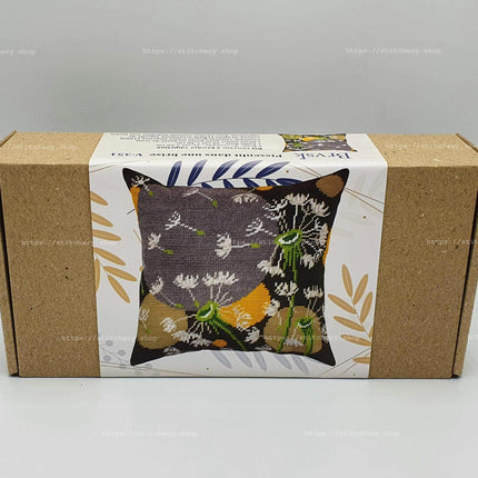 Needlepoint Pillow Kit "Dandelions in a Breeze"