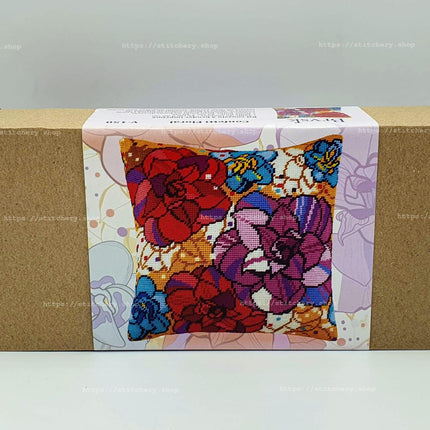 Needlepoint Pillow Kit "Floral Confetti"