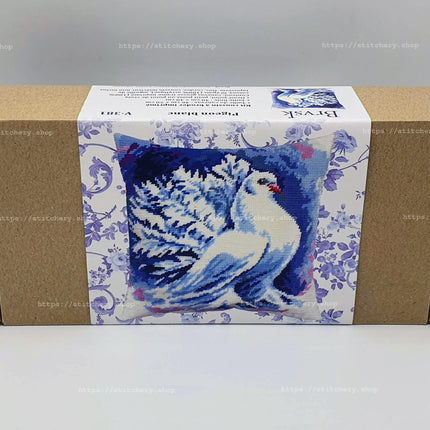 Needlepoint Pillow Kit "White Pigeon"