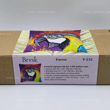 Needlepoint Pillow Kit "Macaw"