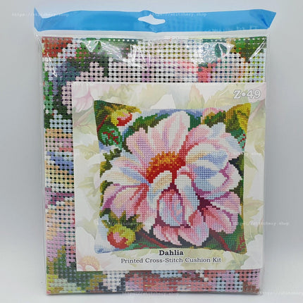 Cross Stitch Pillow Kit "Dahlia"