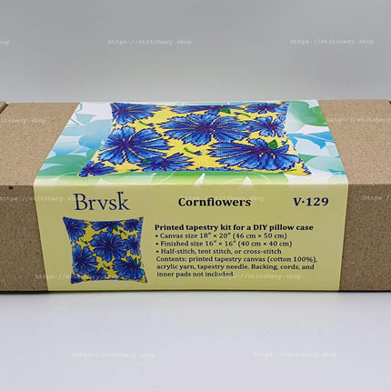 Needlepoint Pillow Kit "Cornflowers"
