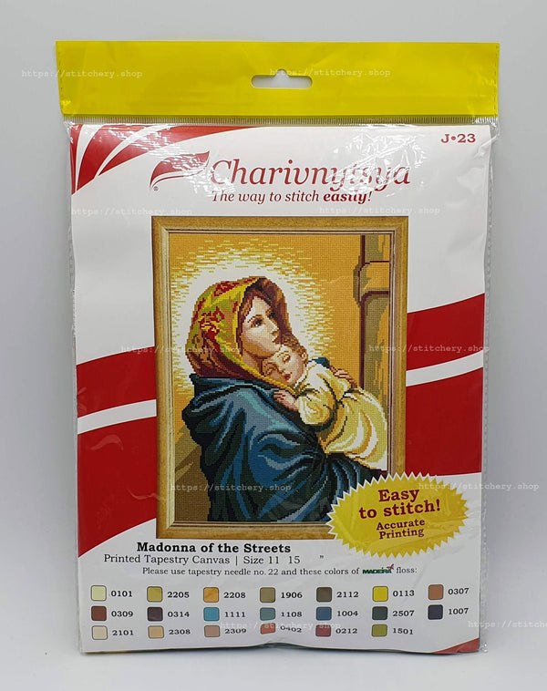 DIY Cross Stitch Kit with Printed canvas 