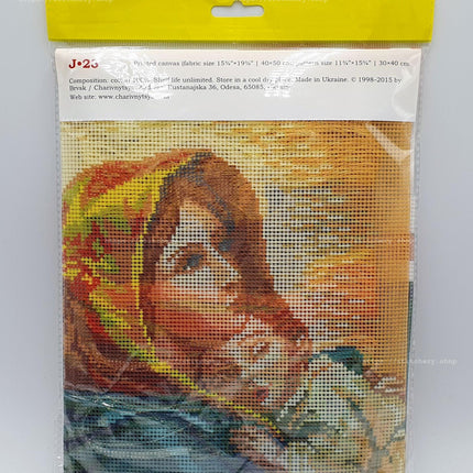 DIY Cross Stitch Kit with Printed canvas "Wandering Madonna"