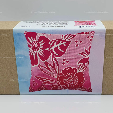 Needlepoint Pillow Kit "Flowers of Pink"