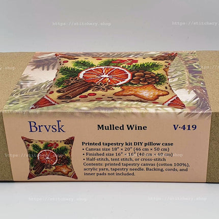 Needlepoint Pillow Kit "Mulled Wine"