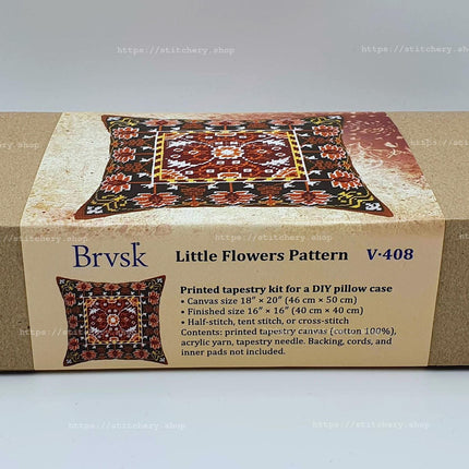 Needlepoint Pillow Kit "Little Flowers Pattern"