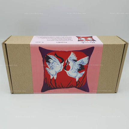 Needlepoint Pillow Kit "Cranes"
