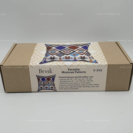 Needlepoint Pillow Kit "Yucatán Mexican Pattern"