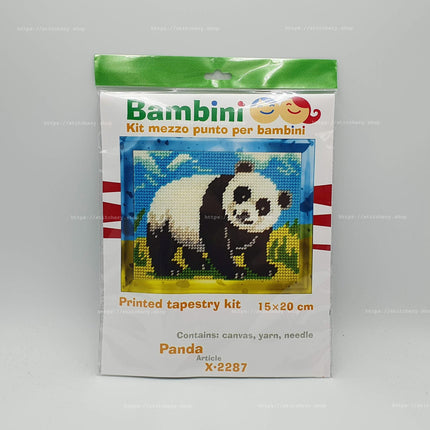 DIY Needlepoint Kit "Panda" 5.9"x7.9"