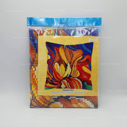 Cross Stitch Pillow Kit "Gouache"