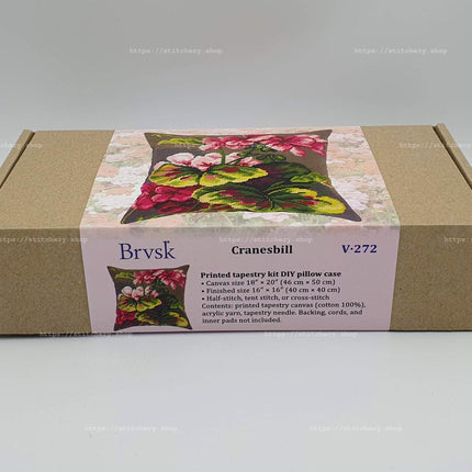 Needlepoint Pillow Kit "Cranesbill"