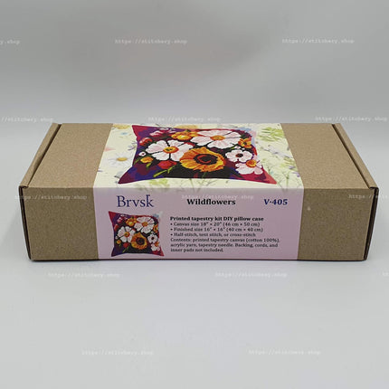 Needlepoint Pillow Kit "Wildflowers"