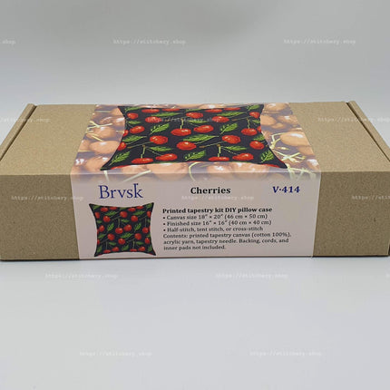 Needlepoint Pillow Kit "Cherries"