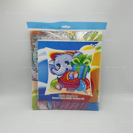 Cross Stitch Pillow Kit "Little Elephant"