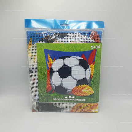 Cross Stitch Pillow Kit "Soccer"