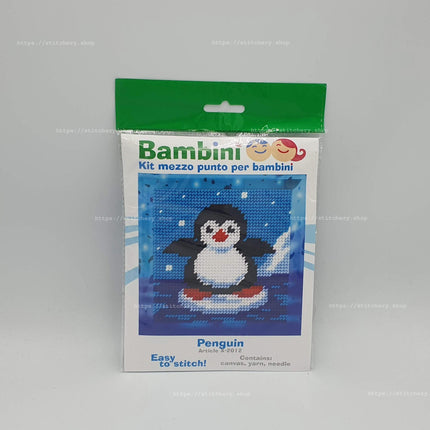DIY Needlepoint Kit "Penguin" 5.9"x5.9"