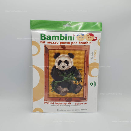 DIY Needlepoint Kit "Panda" 5.9"x7.9"