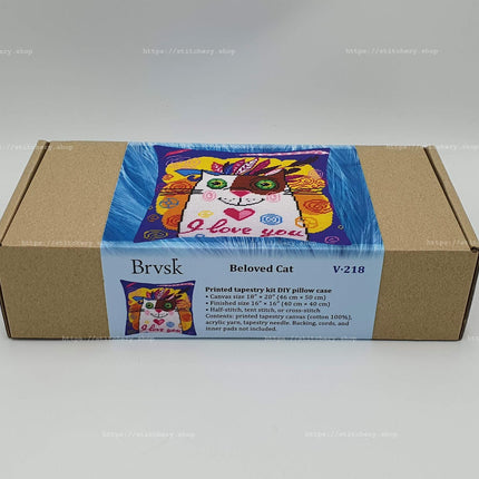 Needlepoint Pillow Kit "Beloved Cat"