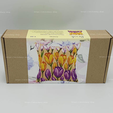 Needlepoint Pillow Kit "Crocuses"