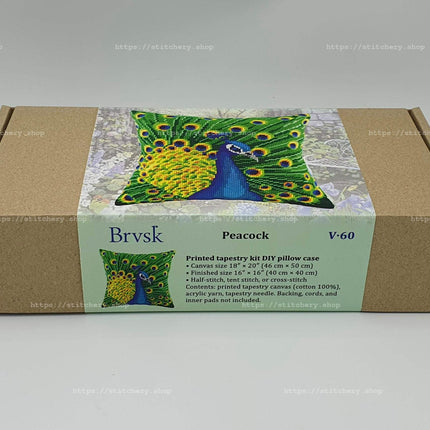 Needlepoint Pillow Kit "Peacock"