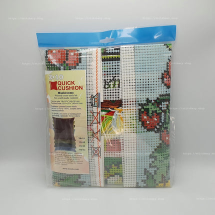 Cross Stitch Pillow Kit "Mushrooms"