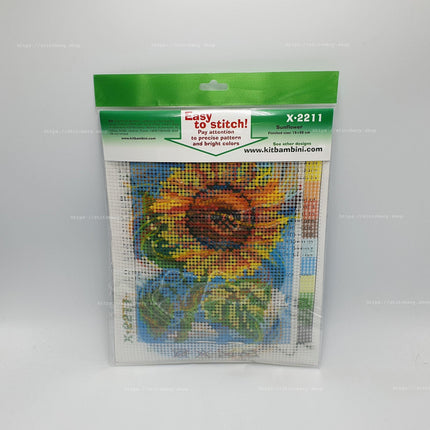 DIY Needlepoint Kit "Sunflower" 5.9"x7.9"