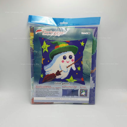 Cross Stitch Pillow Kit "A little ghost"
