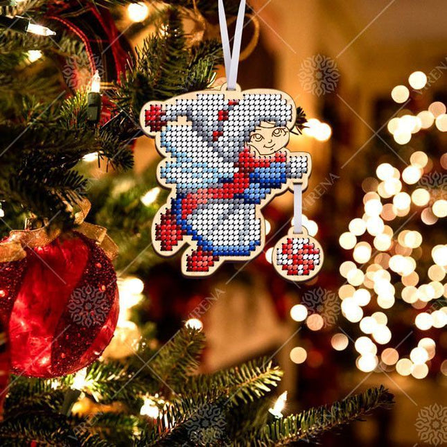 Christmas Bead Embroidery Kit Christmas toys "Christmas Angels" Set 3pcs Christmas tree toys