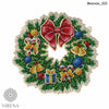 DIY Beaded Door Wreath Kit "Christmas" Embroidery on wood, Home decoration