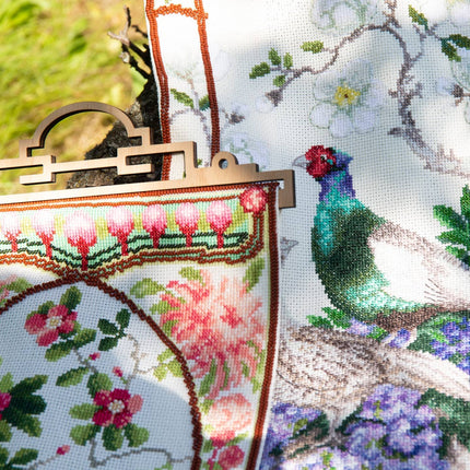 DIY Counted Cross Stitch Kit "Doves in rose hip"
