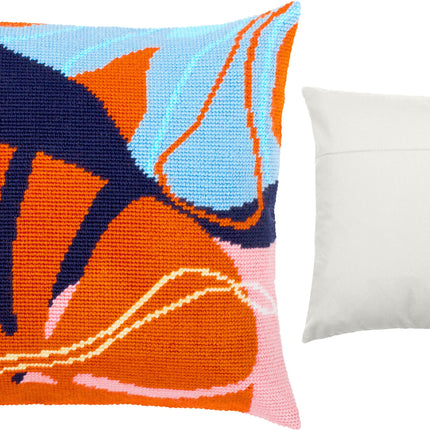 Needlepoint Pillow Kit "Abstract tropics"