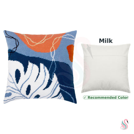 Needlepoint Pillow Kit "Abstract pastel tropics"