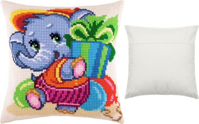 Cross Stitch Pillow Kit "Little Elephant"