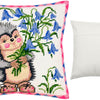 Needlepoint Pillow Kit "Hedgehog with Bellflowers"
