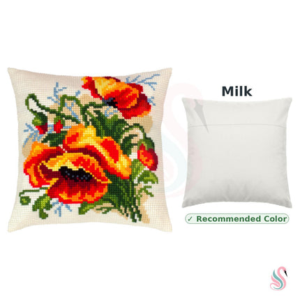 Cross Stitch Pillow Kit "Poppies, C. Klein"