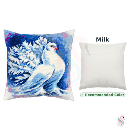 Needlepoint Pillow Kit "White Pigeon"