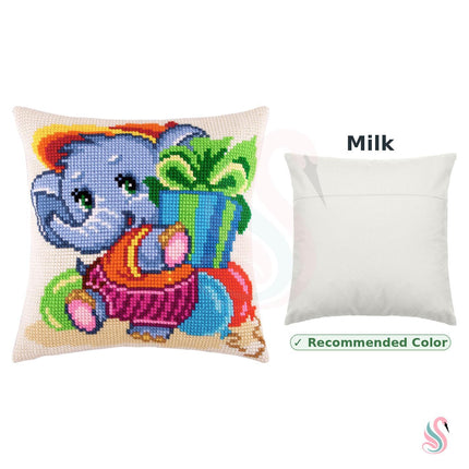 Cross Stitch Pillow Kit "Little Elephant"