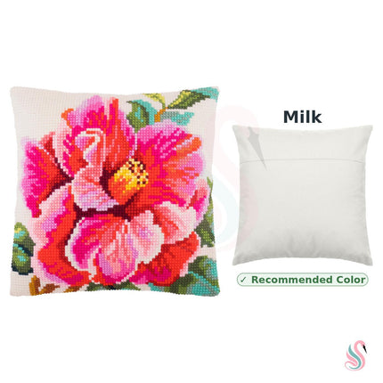 Cross Stitch Pillow Kit "Hibiscus"
