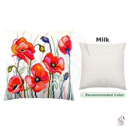 Needlepoint Pillow Kit "Poppy Field"